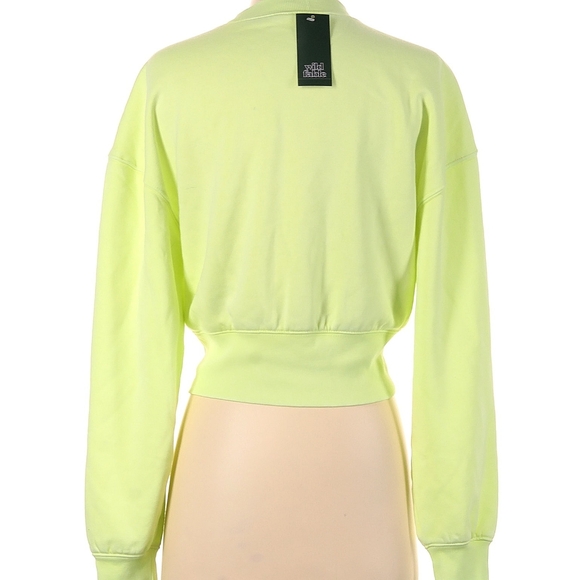 NWT Lime Green Cropped Pullover Wild Fable Activewear - Picture 2 of 5